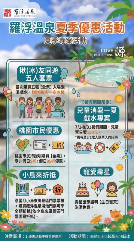2026 羅浮溫泉夏季優惠活動